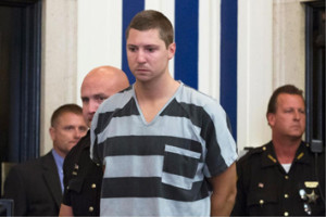 Former University of Cincinnati police officer Ray Tensing appears at Hamilton County Courthouse for his arraignment in the shooting death of motorist Samuel DuBose. Photo: AP World Wide Photo